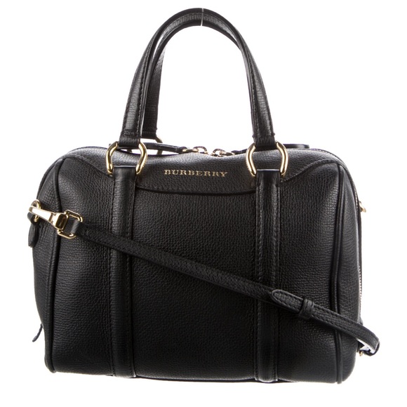 Burberry Boston Italian Leather Crossbody Classic Authentic Gold Hand Bag - Picture 14 of 17